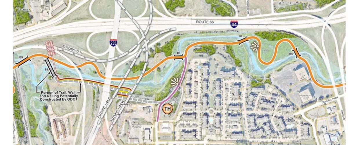 map of OKC deep fork trail construction